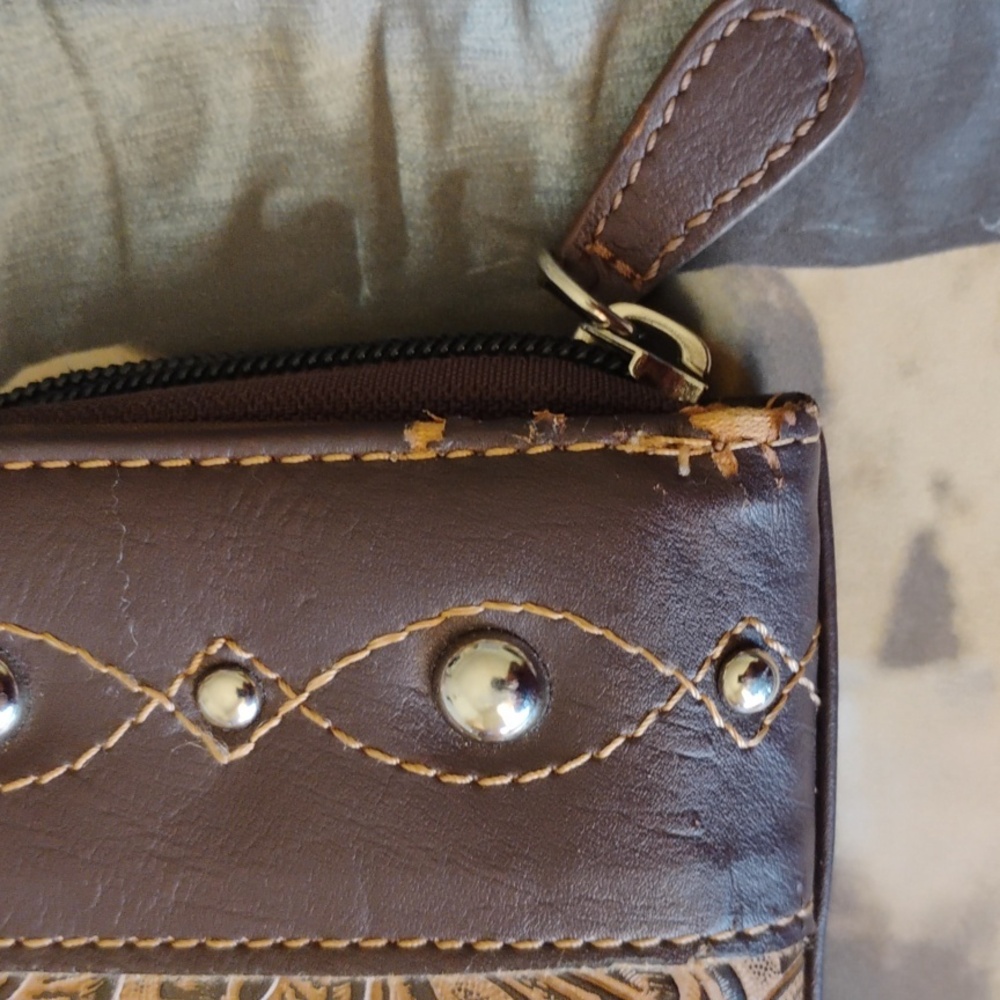 Western Style Embossed Wallet with Stud Accents - Picture 12 of 12